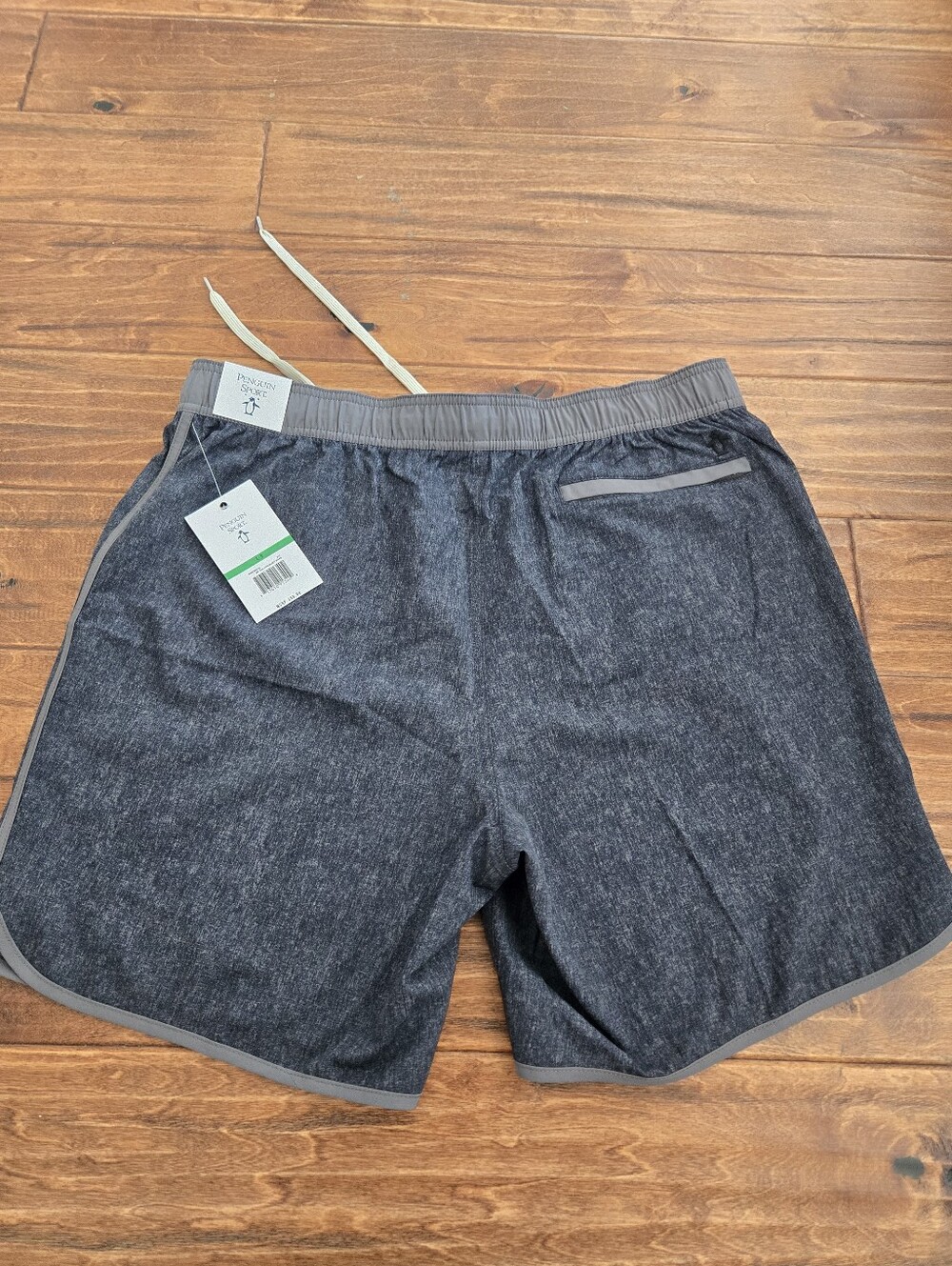 Penguin Sport Men's Dark Heather Gray Athletic Shorts with Drawstring Size Large - Picture 4 of 4